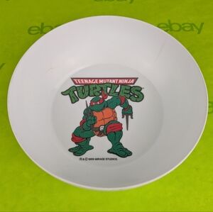Vintage 1989 Teenage Mutant Ninja Turtles Bowl RAPHAEL Peter Pan Industries USA